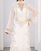 Ramsha White Chiffon Suit- Pakistani Chiffon Dress