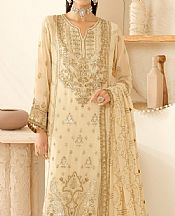 Ramsha Off White Chiffon Suit- Pakistani Chiffon Dress