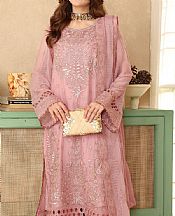 Ramsha Pink Chiffon Suit- Pakistani Designer Chiffon Suit