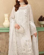 Ramsha White Chiffon Suit- Pakistani Designer Chiffon Suit