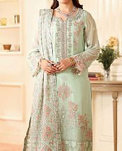 Ramsha Mint Green Chiffon Suit- Pakistani Designer Chiffon Suit