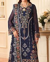 Ramsha Navy Blue Chiffon Suit- Pakistani Chiffon Dress