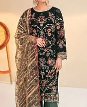 Dark Green Velvet Suit- Pakistani Winter Dress