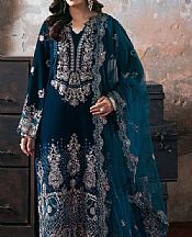 Ramsha Teal Velvet Suit- Pakistani Winter Clothing