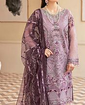Ramsha Mauve Organza Suit- Pakistani Designer Chiffon Suit