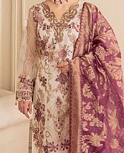 Off-white Organza Suit- Pakistani Designer Chiffon Suit