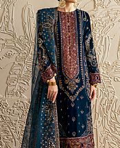 Ramsha Teal Velvet Suit- Pakistani Winter Clothing