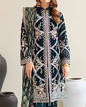 Ramsha Teal Velvet Suit- Pakistani Winter Dress