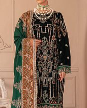 Ramsha Green Velvet Suit- Pakistani Winter Dress