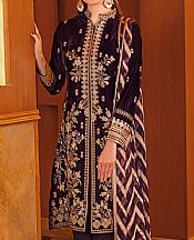 Purple Velvet Suit- Pakistani Winter Clothing