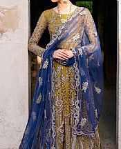 Ramsha Olive Green Net Suit- Pakistani Chiffon Dress