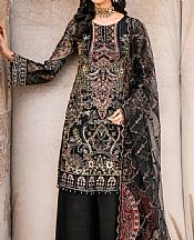 Ramsha Black Net Suit- Pakistani Chiffon Dress