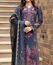 Ramsha Ebony Clay Lawn Suit- Pakistani Designer Lawn Suits
