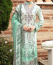 Ramsha Sea Mist/Turquoise Green Lawn Suit- Pakistani Designer Lawn Suits
