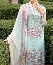 Ramsha Pale Aqua Lawn Suit- Pakistani Designer Lawn Suits