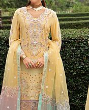 Ramsha Yellow Lawn Suit- Pakistani Designer Lawn Suits