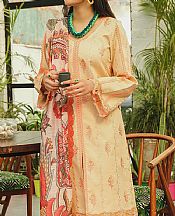 Sand Gold Lawn Suit- Pakistani Lawn Dress