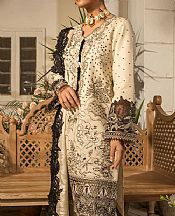 Black/Off-white Lawn Suit- Pakistani Lawn Dress