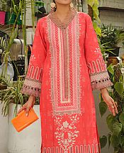 Rang Rasiya Pastel Red Lawn Kurti- Pakistani Lawn Dress