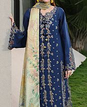 Navy Blue Lawn Suit