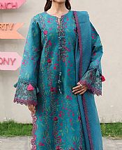 Turquoise Lawn Suit