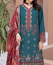 Rang Rasiya Teal Karandi Suit- Pakistani Winter Clothing