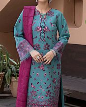 Rang Rasiya Dark Turquoise Karandi Suit- Pakistani Winter Clothing