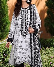 Rang Rasiya Light Grey/Black Lawn Suit- Pakistani Lawn Dress