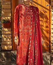 Dark Pastel Red Karandi Suit