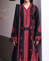 Republic Black/Rosy Pink Khaddar Suit- Pakistani Winter Dress