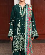 Republic Gable Green Karandi Suit- Pakistani Winter Dress