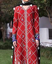 Republic Persian Red Khaddar Suit- Pakistani Winter Clothing