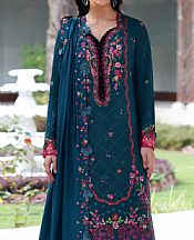 Republic Teal Blue Khaddar Suit- Pakistani Winter Dress