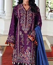Republic Plum Khaddar Suit- Pakistani Winter Clothing