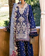 Republic Royal Blue Lawn Suit- Pakistani Lawn Dress