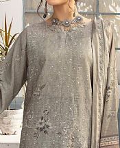 Grey Karandi Suit- Pakistani Winter Dress