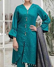 Teal Linen Suit- Pakistani Winter Clothing