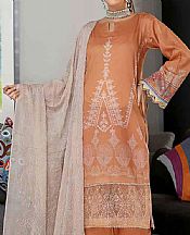 Atomic Tangerine Lawn Suit- Pakistani Designer Lawn Dress