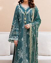 Roheenaz Viridian Green Lawn Suit- Pakistani Lawn Dress
