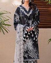 Roheenaz Black/Off White Lawn Suit- Pakistani Lawn Dress