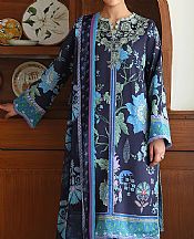Navy Blue Lawn Suit