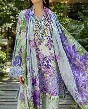 Roheenaz Green Mist/Purple Lawn Suit- Pakistani Designer Lawn Suits