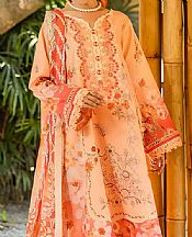 Roheenaz Peach Lawn Suit- Pakistani Lawn Dress