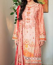Roheenaz Pink/Peach Cambric Suit- Pakistani Winter Dress