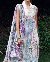 Roheenaz Off White Lawn Suit- Pakistani Designer Lawn Suits