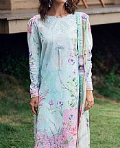 Roheenaz Light Blue Lawn Suit- Pakistani Designer Lawn Suits