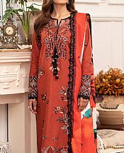 Roheenaz Coral Khaddar Suit- Pakistani Winter Dress
