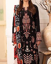 Roheenaz Black Linen Suit- Pakistani Winter Dress