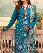 Dark Turquoise Khaddar Suit