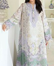 White/Lilac Lawn Suit